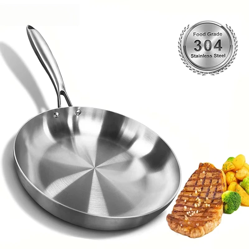 304 Stainless Steel Frying Non-Stick Pan