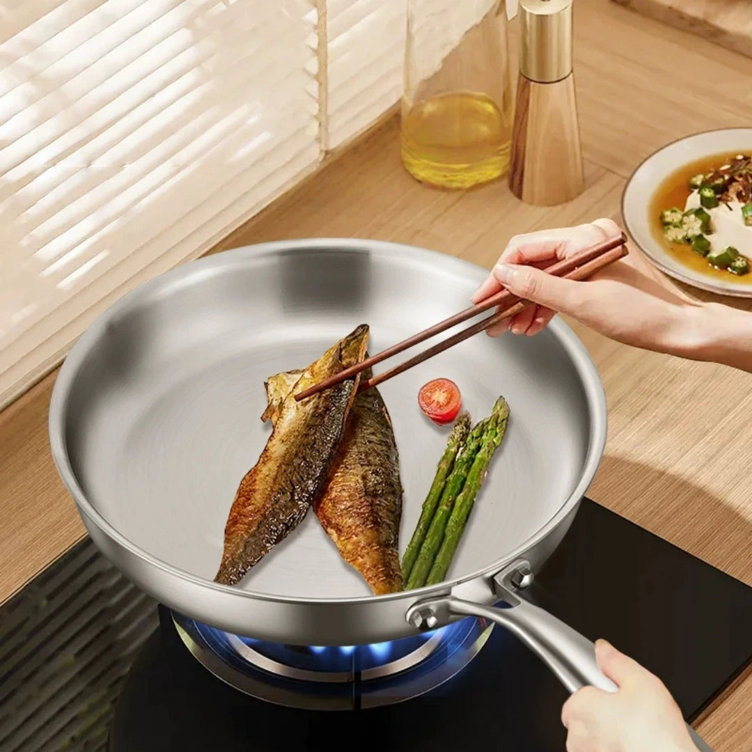304 Stainless Steel Frying Non-Stick Pan