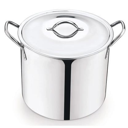 12 Quart Stainless Steel Stock Pot with Metal Lid