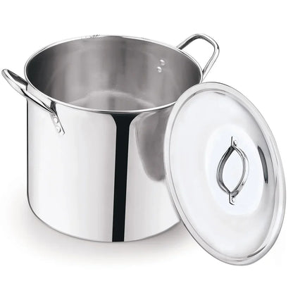 12 Quart Stainless Steel Stock Pot with Metal Lid